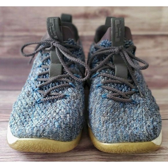 Nike Mens Sneakers Size 11 Lebron 15 Blue Gray - Picture 3 of 6